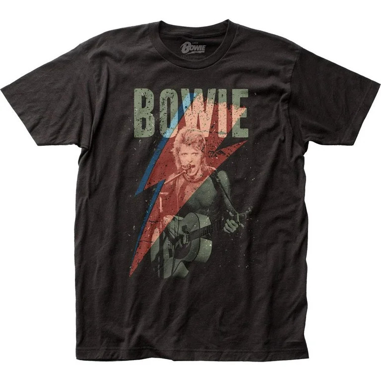 David Bowie Distressed Bolt fitted jersey T-Shirt | Walmart (US)