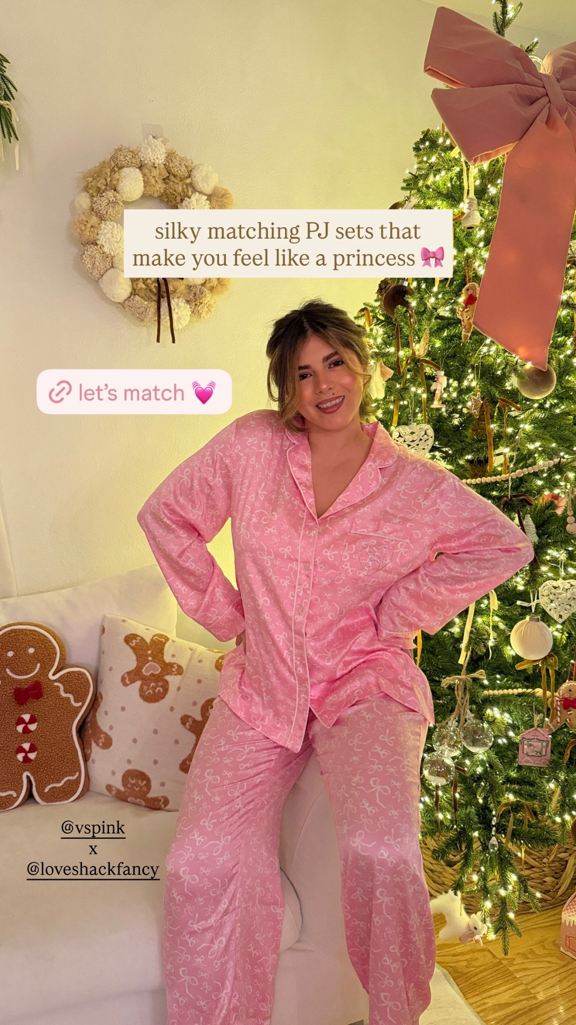@vspink and @loveshackfancy drop 2 is OUT! This matching silky PJ set is everything, insanely cute pattern and ultimate comfort! #PINKPartner 

#LTKGiftGuide #LTKHoliday