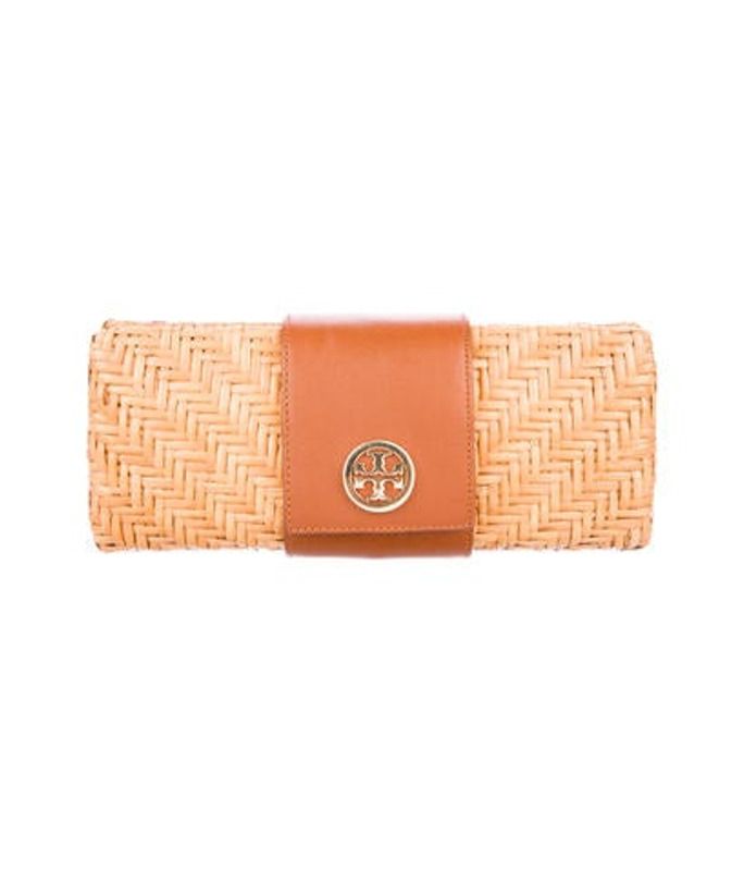 Tory Burch Vivian Rattan Clutch Tan Tory Burch Vivian Rattan Clutch | The RealReal