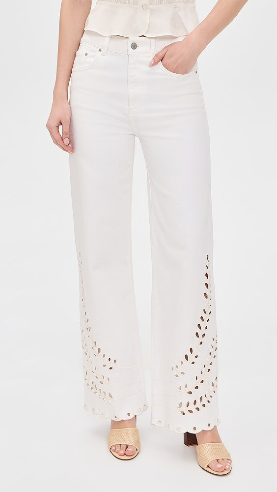 Eyelet Column Jeans | Shopbop
