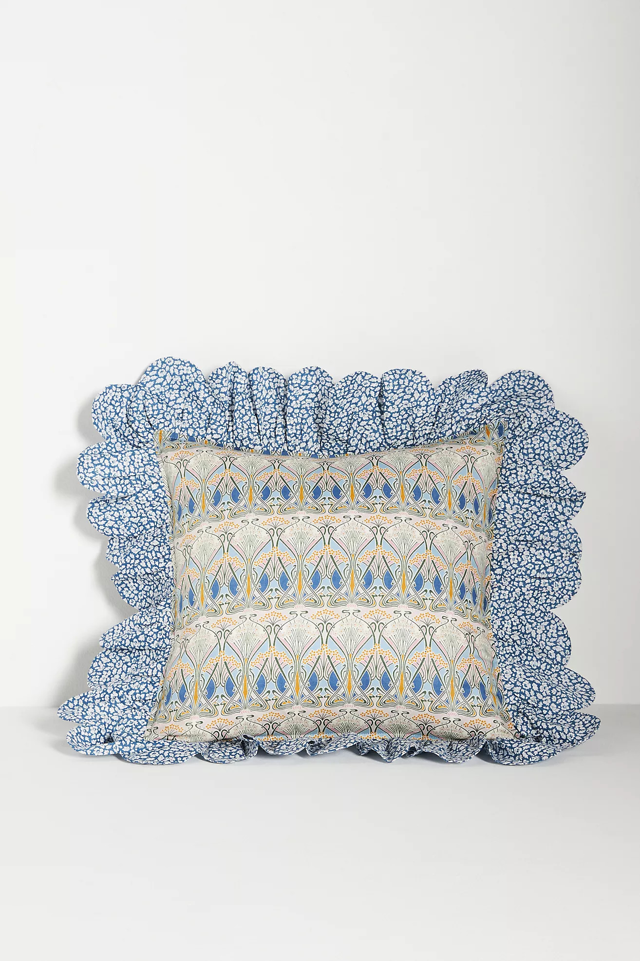 Coco & Wolf Scallop Ruffle Cushion Cover | Anthropologie (US)