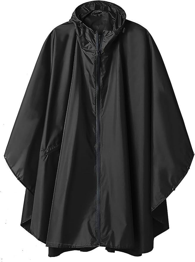 SaphiRose Rain Poncho Jacket Coat Hooded for Adults with Pockets | Amazon (US)