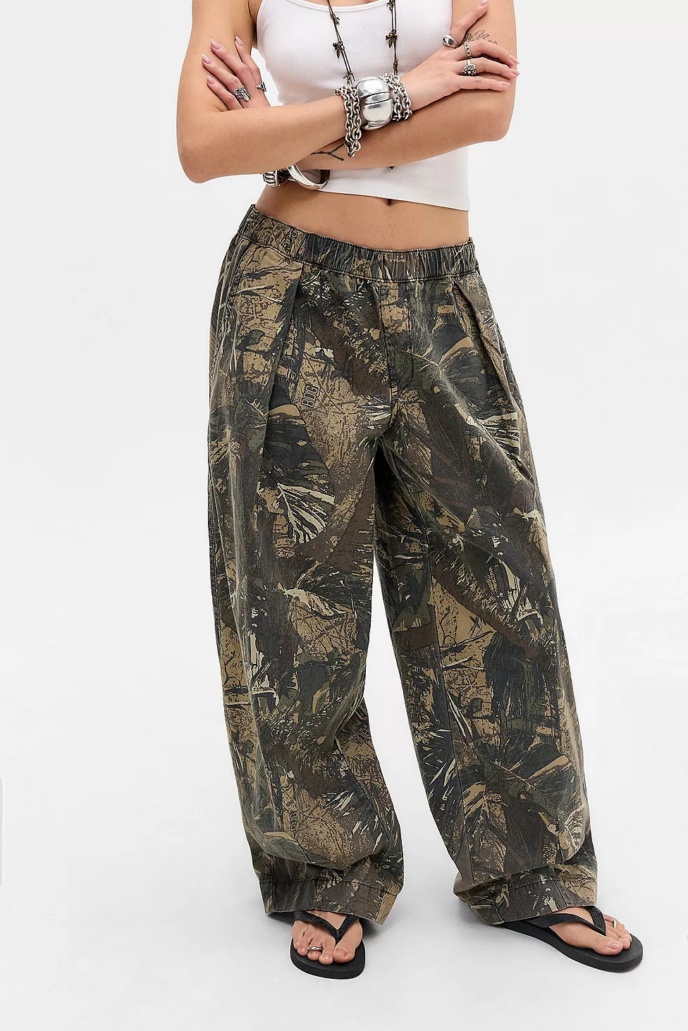 BDG Bobbi Camo Baggy Cocoon Trousers | Urban Outfitters UK