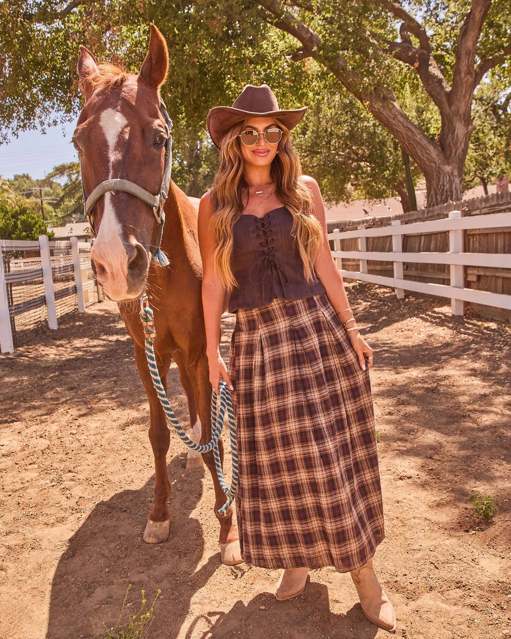 Boho Cowgirl Suede Lace Up Top | VICI