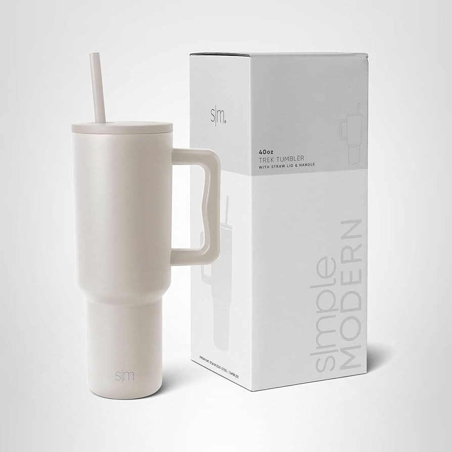 Simple Modern 40 oz Trek Tumbler with Handle and Straw Lid | Cup Holder Friendly Insulated Stainl... | Amazon (US)