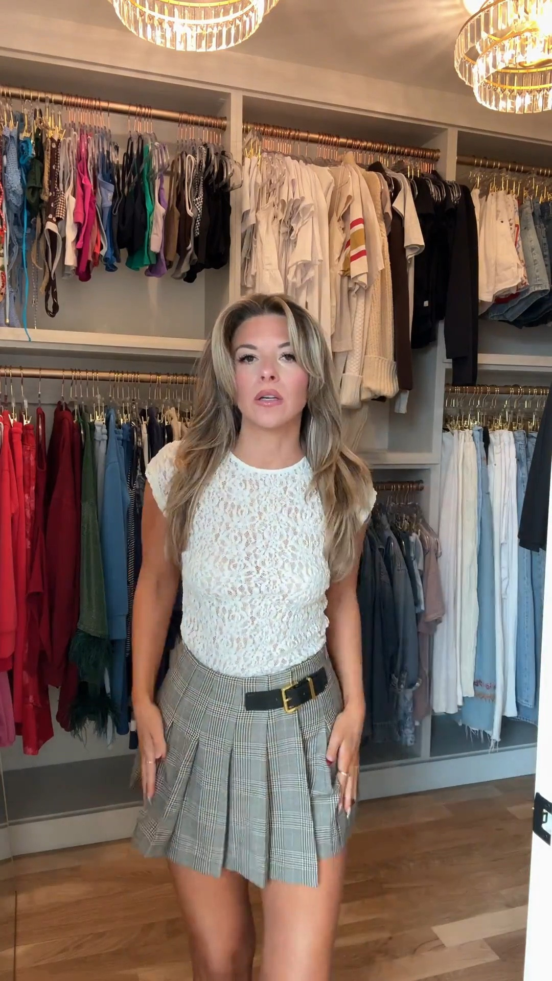 Plaid skort with lace top for a fall dinner date night with my parents 

Vici code: emerson30

Wearing my usual smalls

Date night
Dinner look 
Plaid skort
Lace top
Workwear
Fall transitional
Nighty


#LTKSeasonal #LTKParties #LTKStyleTip