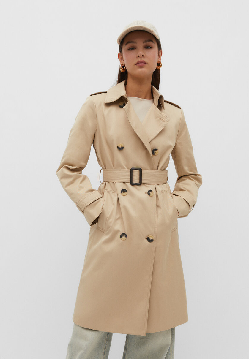 Long reinforced trench coat | Stradivarius (UK)