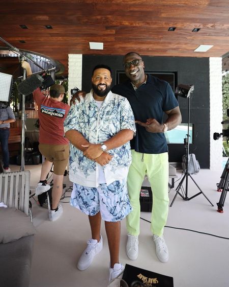 DJ Khaled is styling a Louis Vuitton top and bottom with Air Force 1s! Two shirts at lower price points are linked.

#LTKstyletip #LTKFind