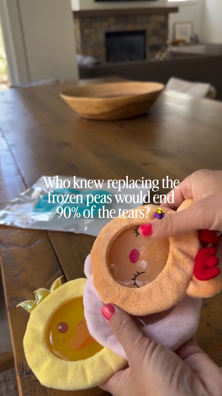 These little character ice packs have officially become the MVP of our house. The soft outside makes them way more kid-friendly, and somehow a cute face makes every bump feel dramatically less tragic 😂… moms get it! 

comment ❄️ice❄️ for the link! 

#momlife #relatablemom #kidhacks #icepack