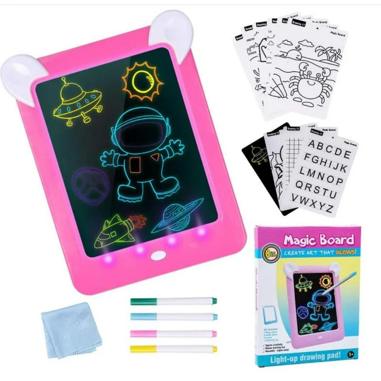 Glow Drawing Board for Kids,Portable Writing Tablet Light Up Drawing Pad,Magic Drawing Doodle Boa... | Walmart (US)