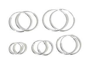 Details about   925 Sterling Silver Hoop Sleeper Earrings | 6mm - 28mm |  Small - Large | eBay UK