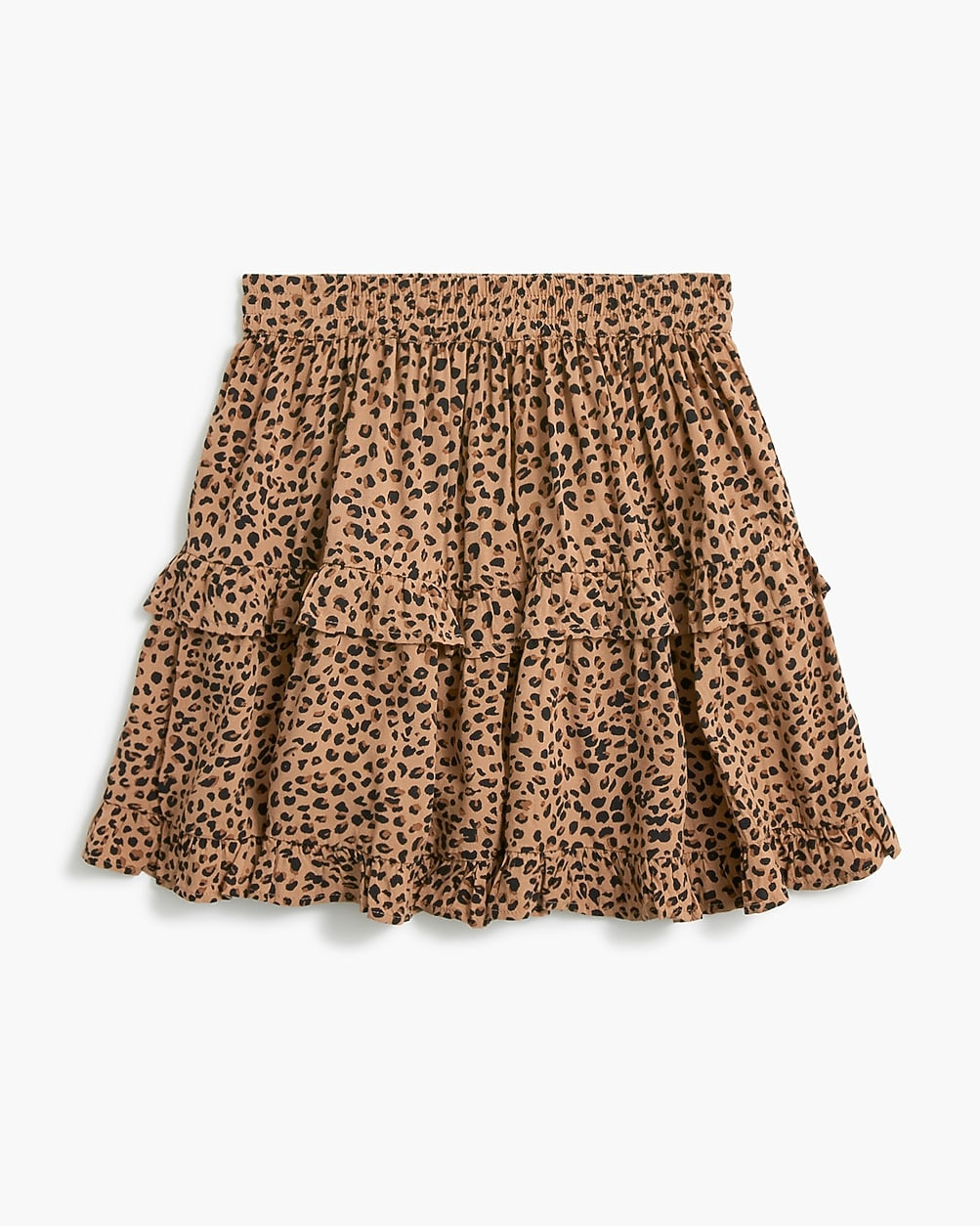 Girls' leopard tiered skirt | J.Crew Factory