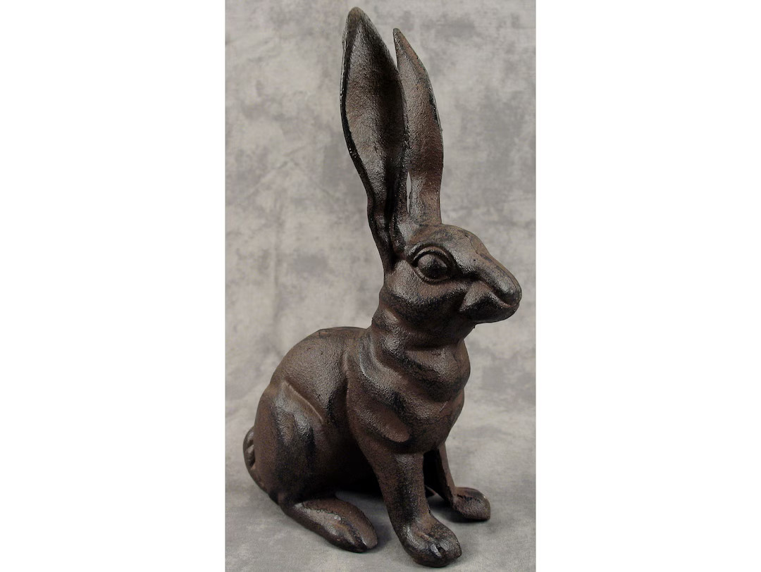 French Country RABBIT Cast Iron DOORSTOP STATUE Hare Farm Wildlife - Etsy | Etsy (US)
