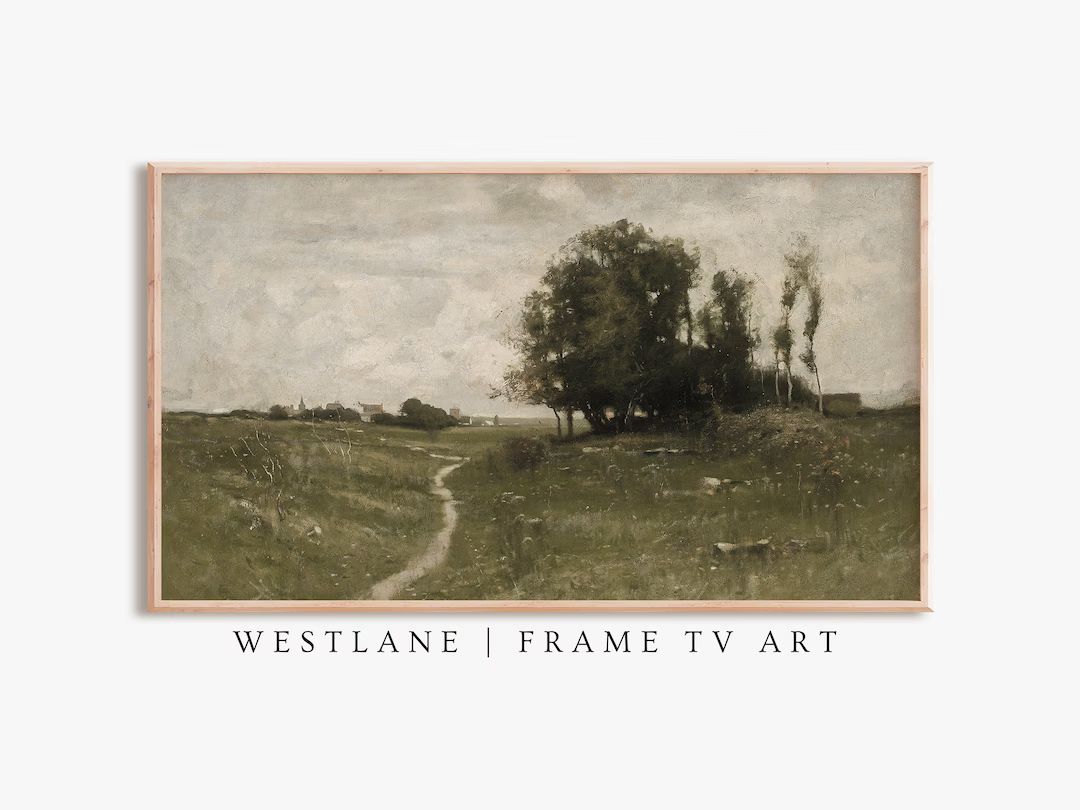 Frame TV Art Vintage Summer Landscape Oil Painting  Country - Etsy | Etsy (US)