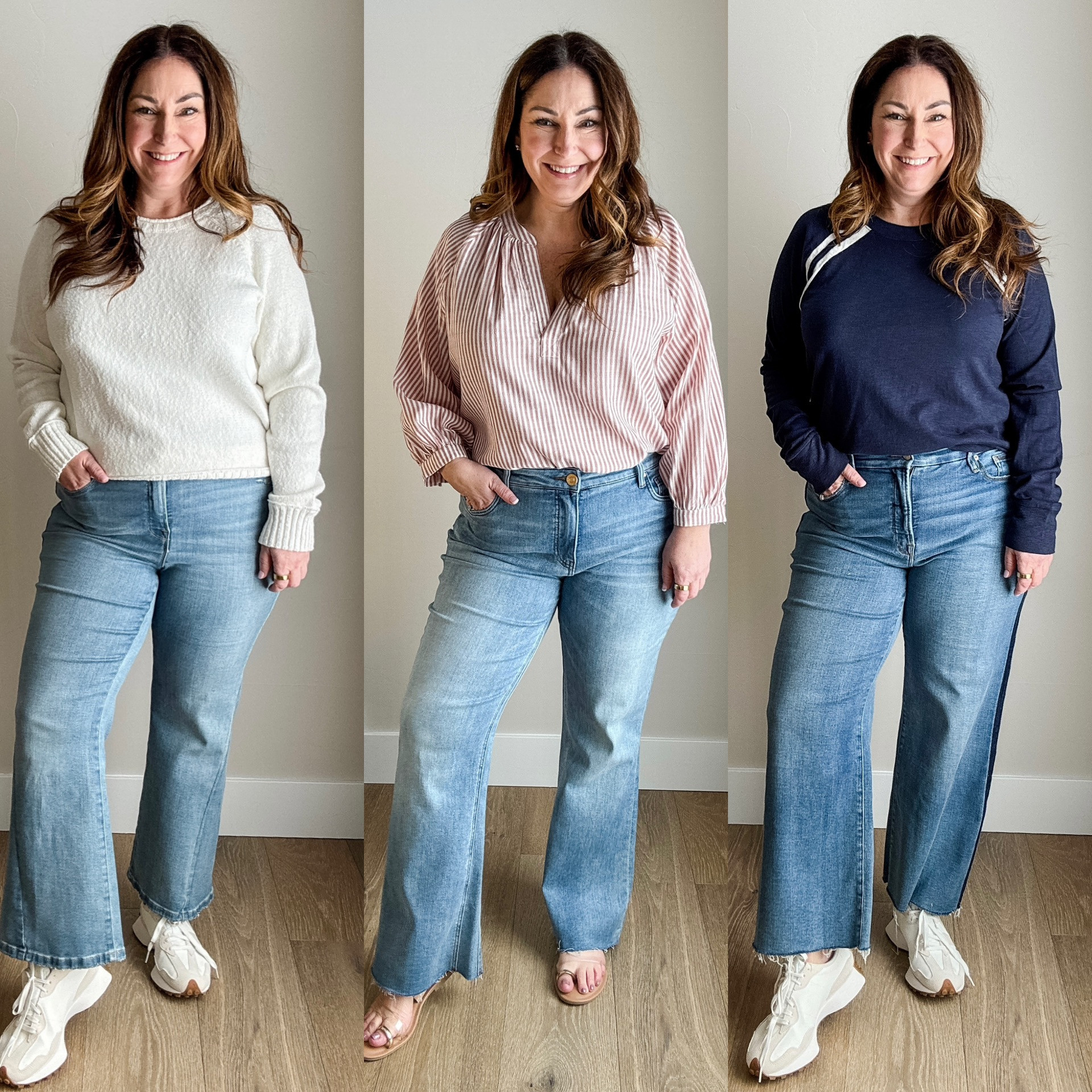 Evereve Spring Sale 10% off nearly everything including jeans!! Wearing 14 in all 3 styles, large in tops 

@EvereveOfficial  #EverevePartner #EvereveStyle  

 #LTKSeasonal #LTKSaleAlert #LTKMidsize