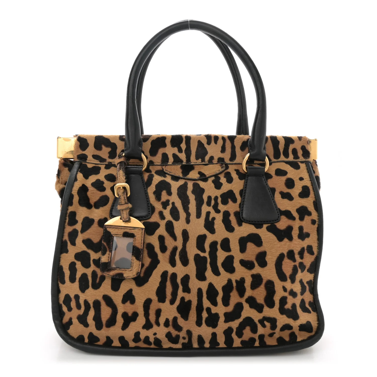 Calf Hair Leopard Print Tote Sabbia Moro | FASHIONPHILE (US)