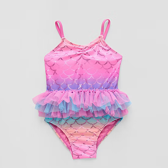 Okie Dokie Toddler & Little Girls Mermaid One Piece Swimsuit | JCPenney
