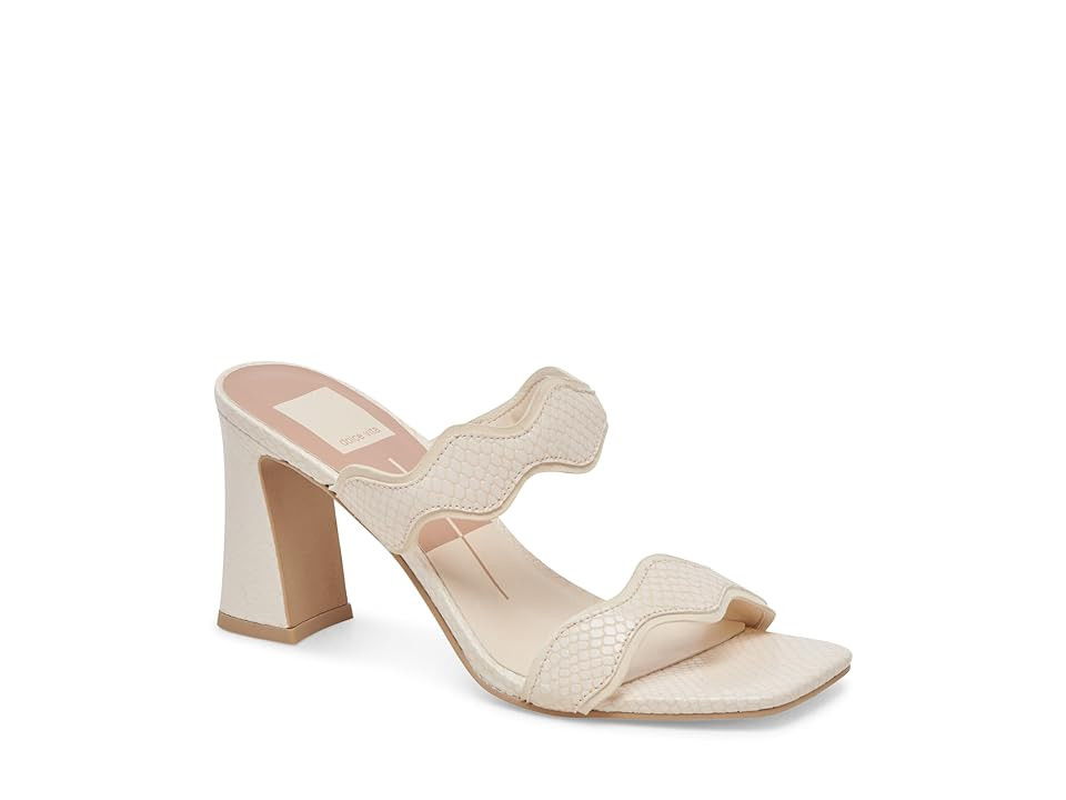 Dolce Vita Ilva Women's Sandals Creme Embossed Leather : 9.5 M | Zappos