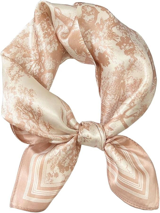 JERLA 100% Mulberry Silk Neck Scarf 21"x21" Small Square Scarfs for Women Gift Packed | Amazon (US)