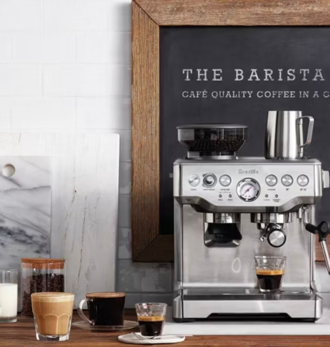 SALE Breville Barista Express Espresso Machine | Café-Quality Coffee at Home

Turn your kitchen into your favorite coffee shop with the Breville Barista Express BES870XL. This stunning stainless steel espresso machine features a built-in grinder, 15-bar pressure system, and steam wand to create smooth lattes, rich cappuccinos, and perfectly pulled espresso shots.

Whether you’re a coffee enthusiast or just starting your home barista journey, the Barista Express makes brewing café-quality coffee effortless and stylish. Elevate your mornings, impress your guests, and enjoy every cup like a pro. 


#LTKHome #LTKHoliday #LTKGiftGuide