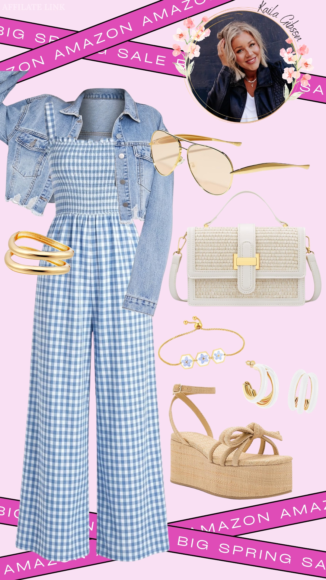 Gingham season is officially here! 🦋 This smocked jumpsuit is so flattering and looks amazing layered with a cropped denim jacket. It’s the ultimate one-and-done outfit for sunny days. 

#springstyle #outfitinspiration #amazonfinds 

 #LTKgrwm #LTKmomlife #LTKMidsize