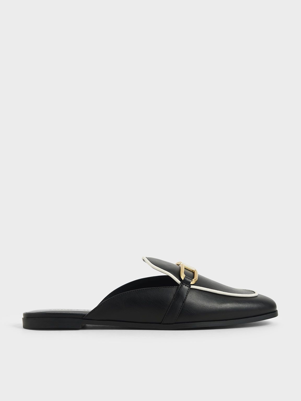 Metallic Accent Mule Flats | CHARLES & KEITH (US)