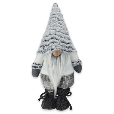 Northlight Winter's Beauty 16-Inch Christmas Gnome Decoration in White/Light Grey | Bed Bath & Beyond