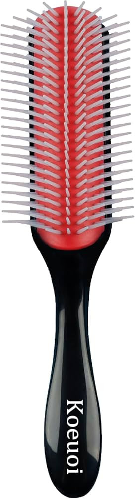 Classic Styling Curly Hair Brush. 9 Row Black Brush for Detangling, Separating, Shaping. For Wome... | Amazon (US)