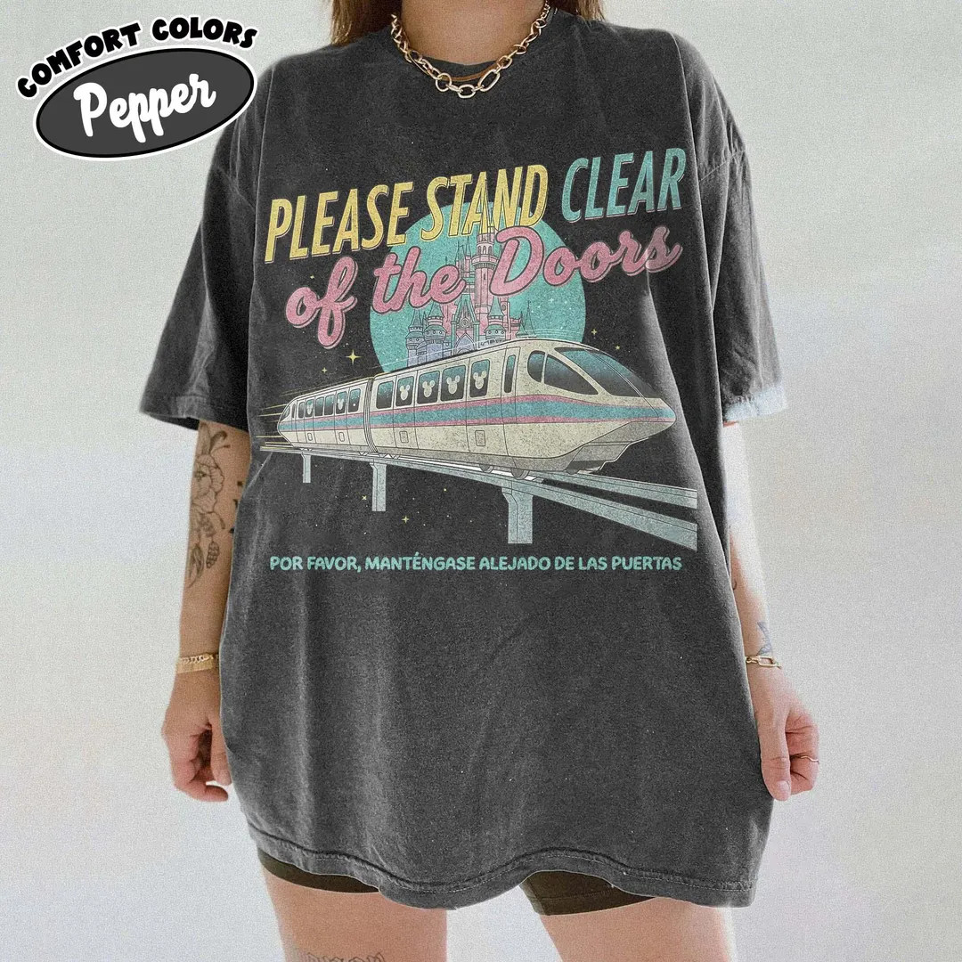Vintage Please Stand Clear of the Doors Shirt, Disneyworld Shirt, Disney Inspired Monorail Shirt,... | Etsy (US)
