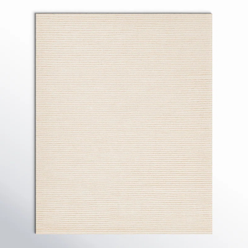 Guiness Hand Loomed Wool Beige Rug | Wayfair North America