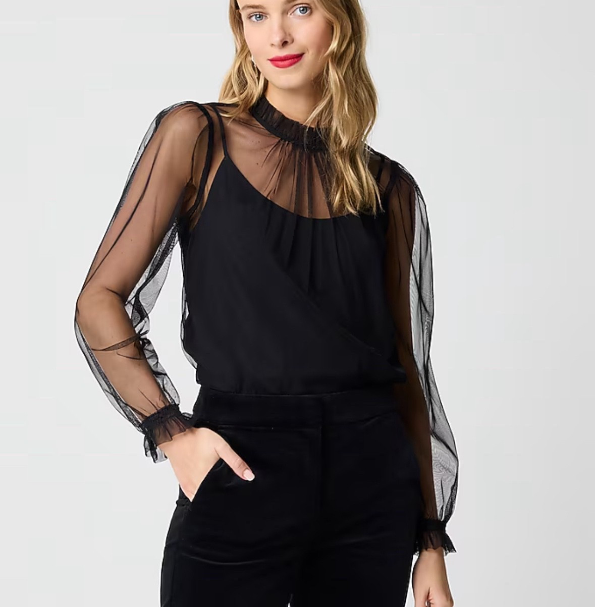 J. Crew Factory is currently 70% off clearance. There are some cute fun pieces on sale, like this tulle ruffle neck shirt! 

#LTKHoliday #LTKFindsUnder50 #LTKSaleAlert