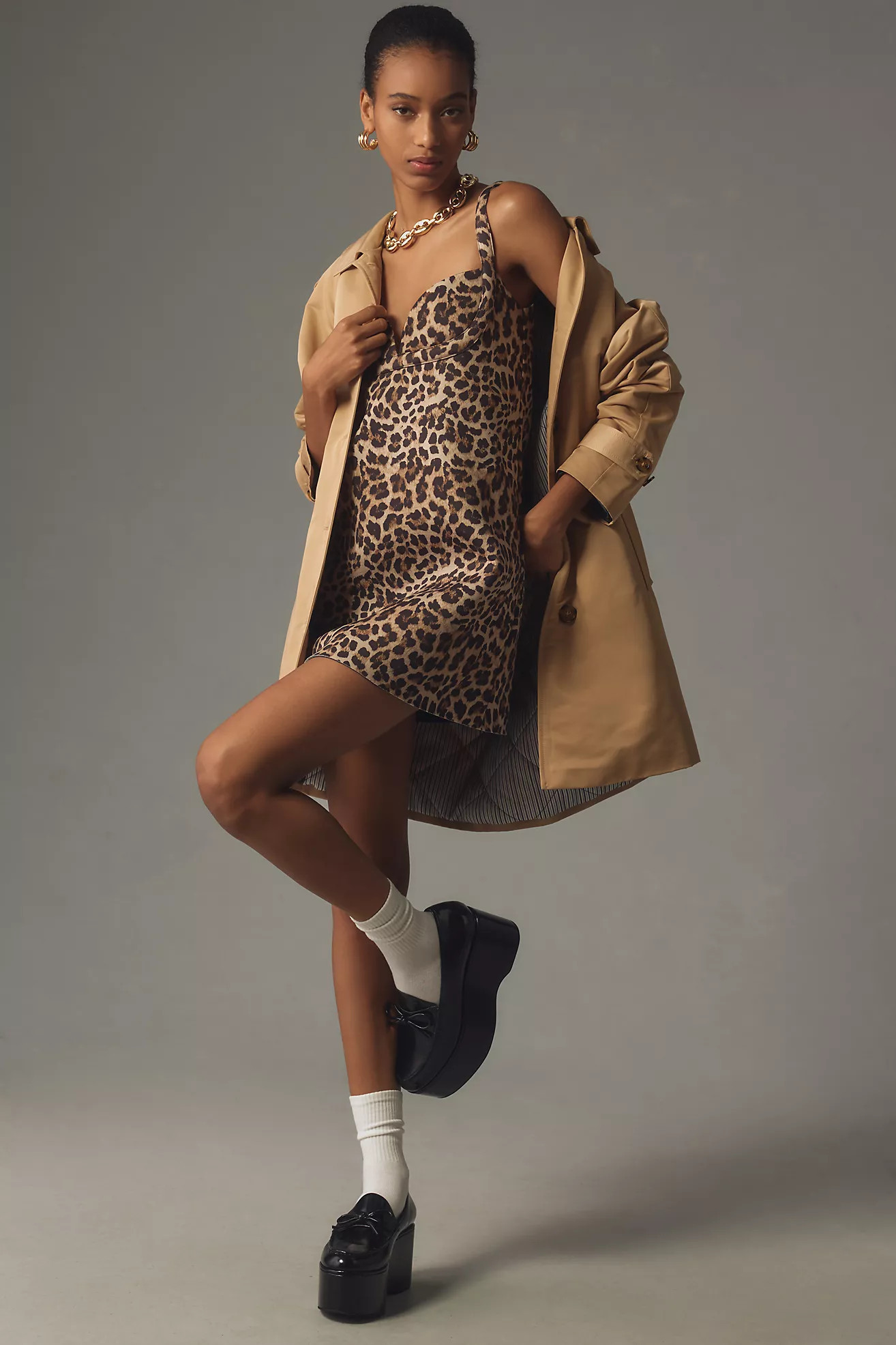 Dhruv Kapoor Leopard Mini Dress | Anthropologie (US)