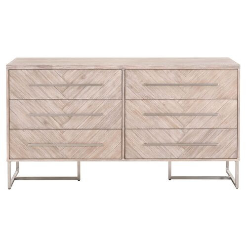 Harlowe Double Dresser, Natural Gray | One Kings Lane