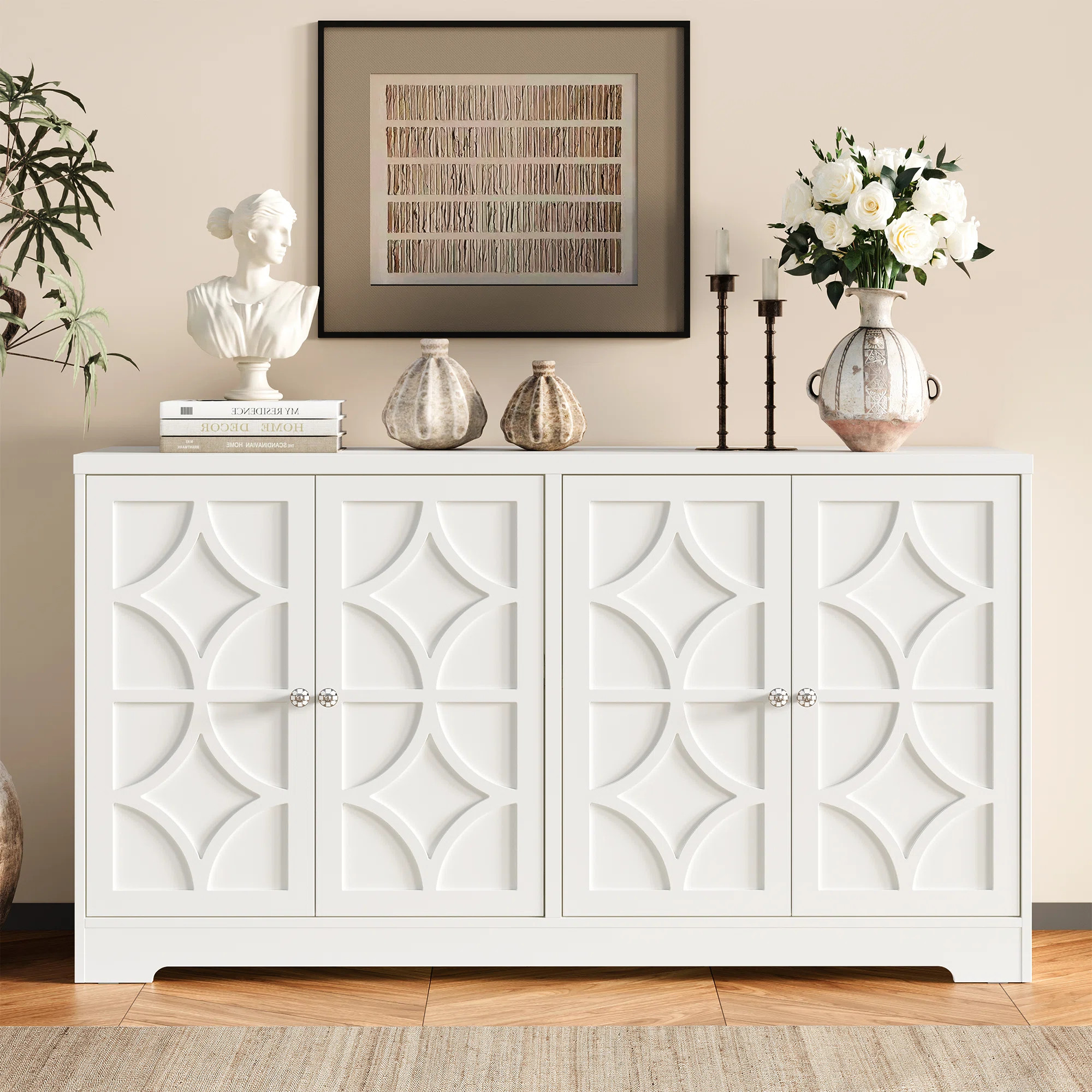 Sideboard Cabinet With 4 Doors | Wayfair North America