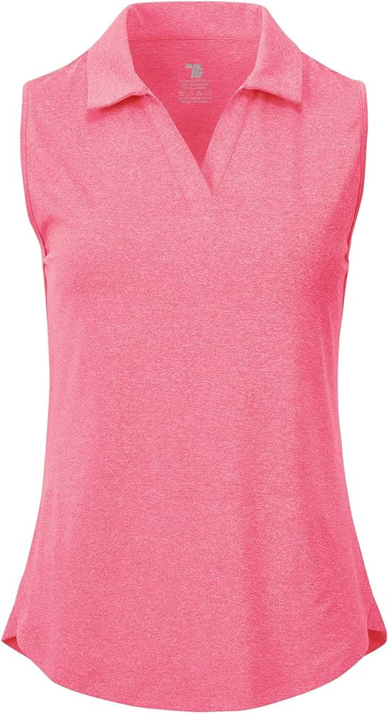 BGOWATU Women's Sleeveless Golf Polo Shirts Collared V Neck Tennis Tank Tops UPF 50+ Quick Dry Li... | Amazon (US)