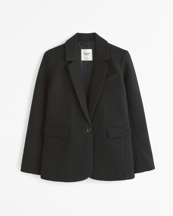 Women's Classic Tweed Blazer | Women's Coats & Jackets | Abercrombie.com | Abercrombie & Fitch (US)