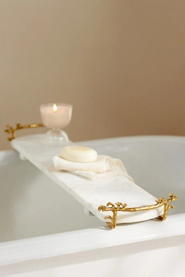 Prima Marble Bath Caddy | Anthropologie (US)