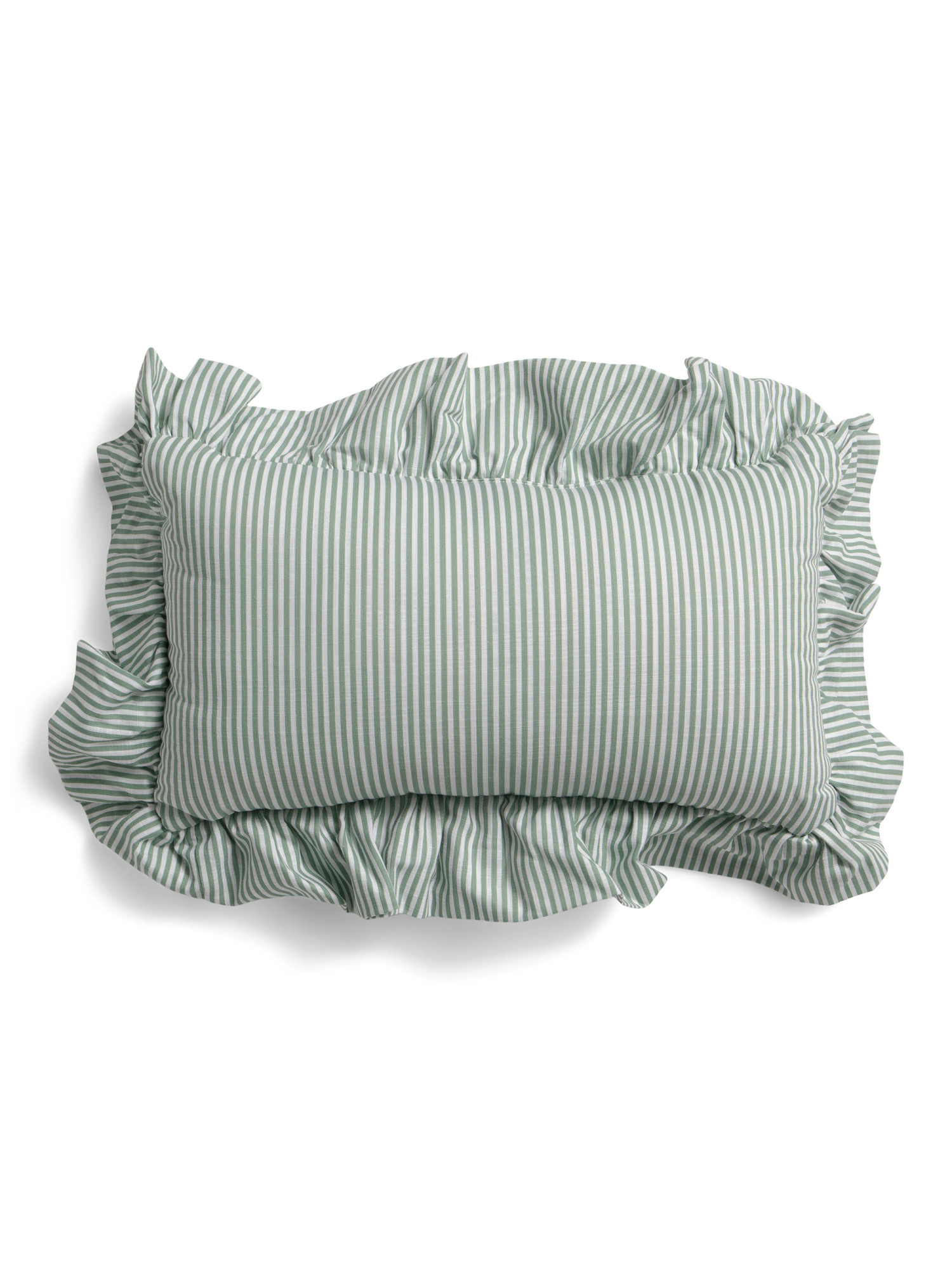 9x16 Newport Striped Ruffle Pillow | TJ Maxx