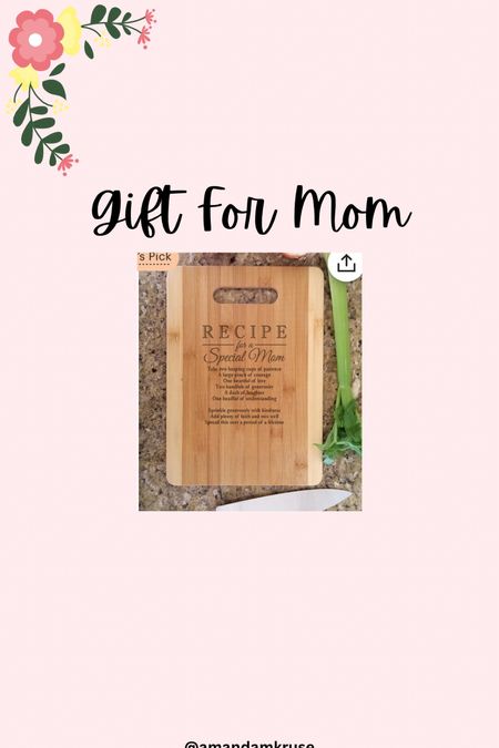Mother’s Day gift 
Gift for mom 
Cutting board 
Personalized cutting board 
Customized gift 
Personalized gift 

#LTKGiftGuide #LTKhome #LTKfindsunder50