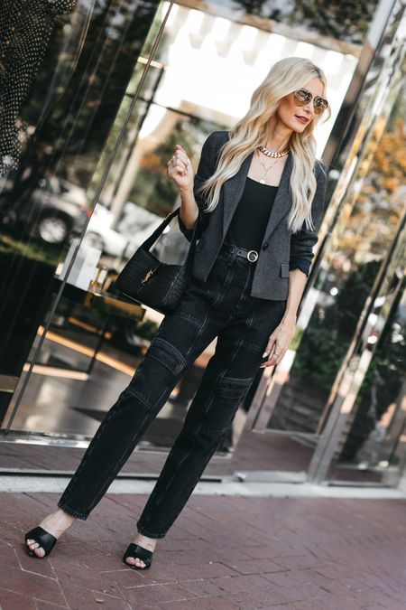 TGIF Beauties ⛓️🖤⛓️ There’s an AMAZING SALE going on now in the @ltk app and I’ve got tons of looks on sale in my LTK SHOP including this fabulous cropped blazer by Madewell. I love the tiny plaid print and the fit is impeccable! It looks great paired with these slimming high-waisted cargo jeans! 

Both pieces run tts, I’m wearing an XS in the jacket and a size 24 in the jeans. 



#LTKworkwear #LTKover40 #LTKsalealert