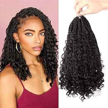 LMZIM 14 Inch Goddess Box Braids Crochet Hair Bohomian Crochet Box Braids Curly Ends 8 Pack 3X Cr... | Amazon (US)