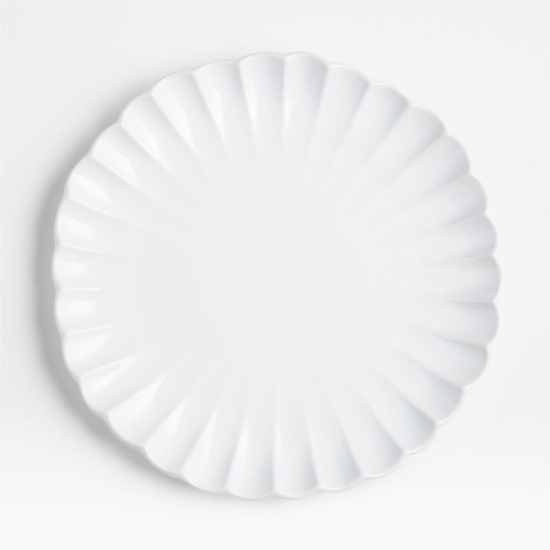 Palermo Scallop Stoneware Dinner Plate + Reviews | Crate & Barrel | Crate & Barrel