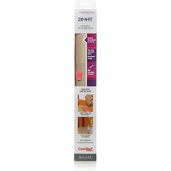 Amazon.com - Con-Tact Brand Zip-N-Fit Solid Grip Liner, 18" x 4', Taupe (04F-CZ6U59-06AZ) - Shelf... | Amazon (US)