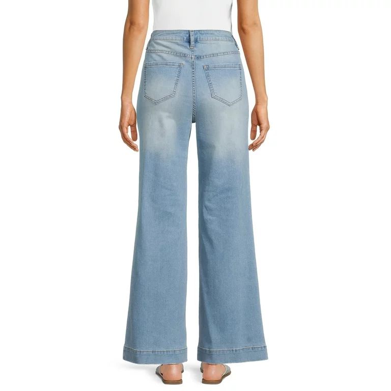 Time and Tru Women's Wide Leg Jeans, 31" Inseam, Sizes 2-20 | Walmart (US)
