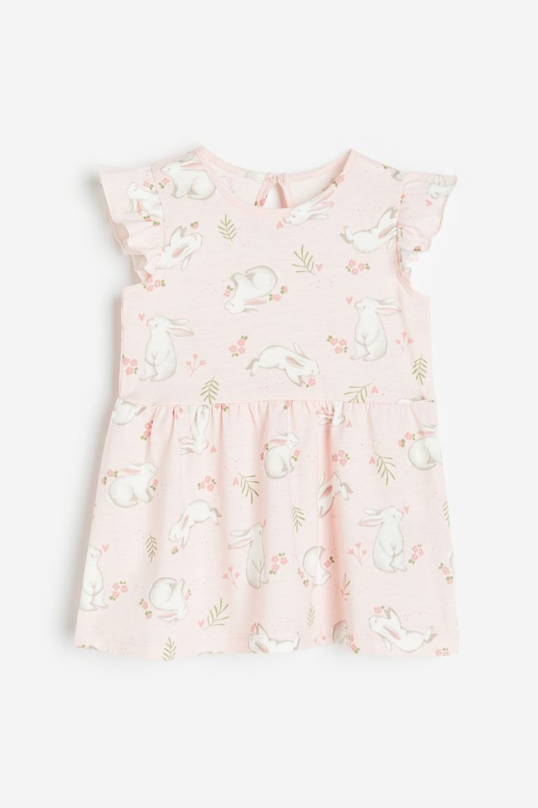 Flounce-trimmed jersey dress | H&M (UK, MY, IN, SG, PH, TW, HK)