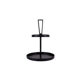 Decorative Black Metal 2-Tier Round Tray | Bed Bath & Beyond