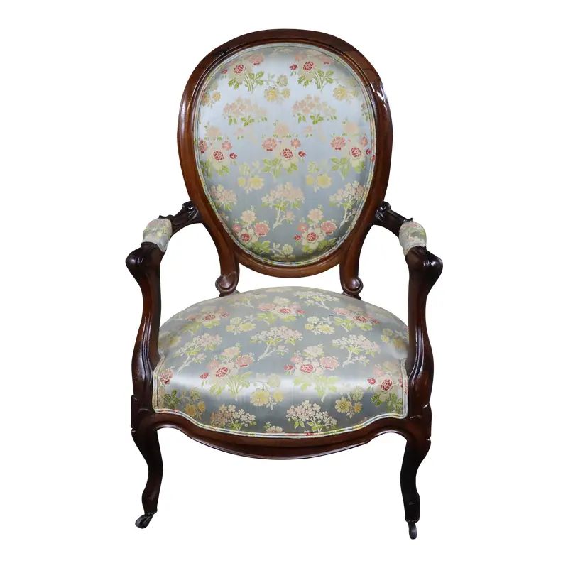 Victorian Rosewood Gentleman's Chair | Chairish