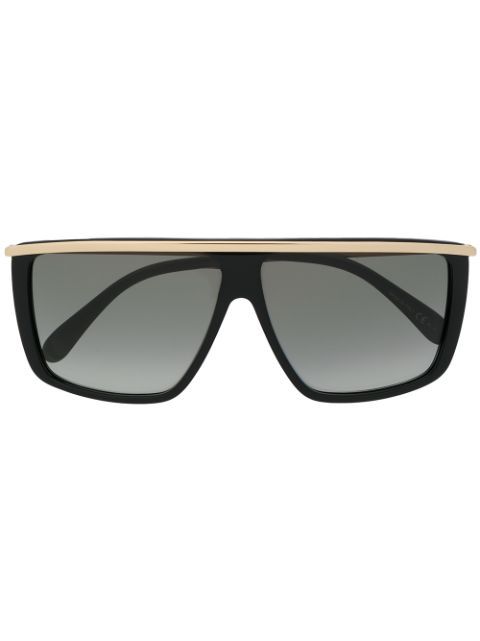 oversized contrast-trim sunglasses | Farfetch (CA)