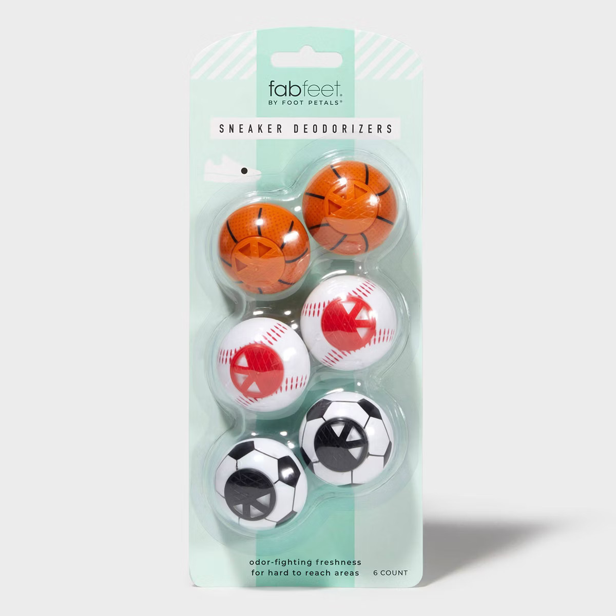 Fab Feet Women's by Foot Petals Sneakers Deodorizer Soccer/Basketball/Baseball - 3 pairs | Target