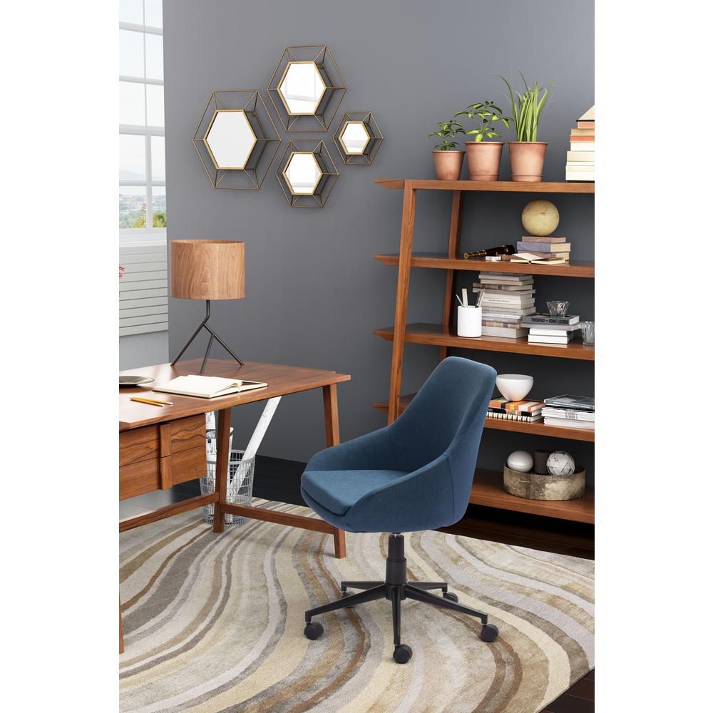 ZUO Powell Blue Office Chair | The Home Depot